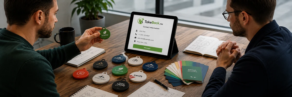 Обсуждение корпоративных NFC-брелков TakeBack.me с образцами цветов и дизайнов