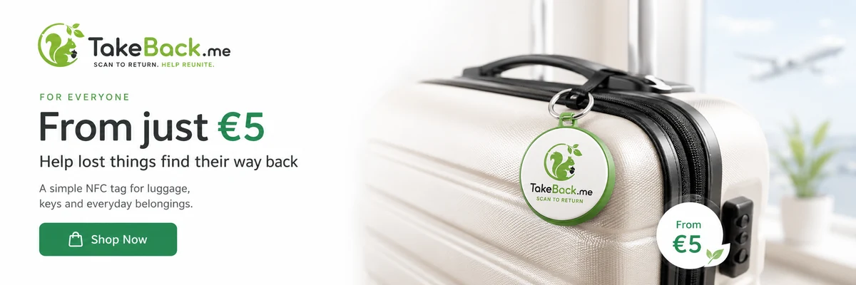 Брелок TakeBack.me на чемодане, цена от пяти евро